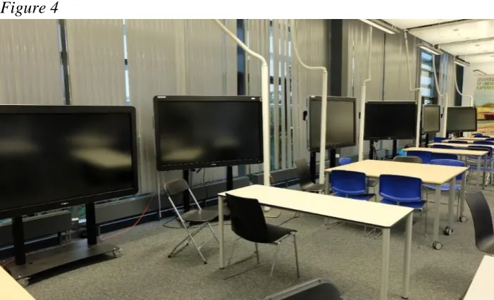 Figure 4 The movable interactive screens in the Classroom of the Future  
