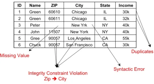 Figure 1: Example Data Errors