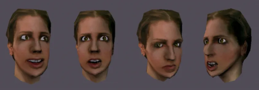 Figure 6: Several expressions on a reconstructed head.