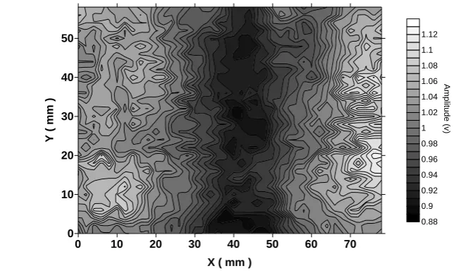 Figure 9: Concrete sample with a single rebar of 10 mm diameter placed symmetrically within the thickness of a 30 mm thick concrete sample
