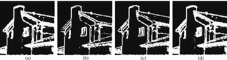 Fig. 9.Final edge map at s = 1 by using the iterative edge map update: (a) Original image; (b) Original edge map; and (c) Updated edge map.