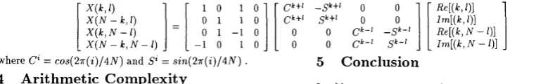 Figure 1: The Decomposition of 2-D DCT using FDRT 