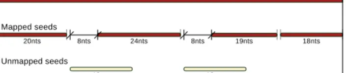 Fig. 3: A read split into multiple seeds.