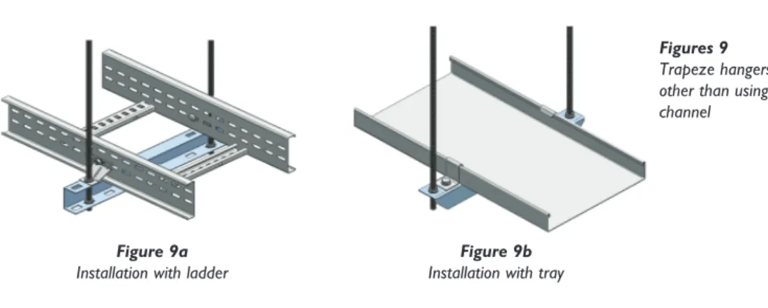 Figure 9b Installation with tray Figure 9a