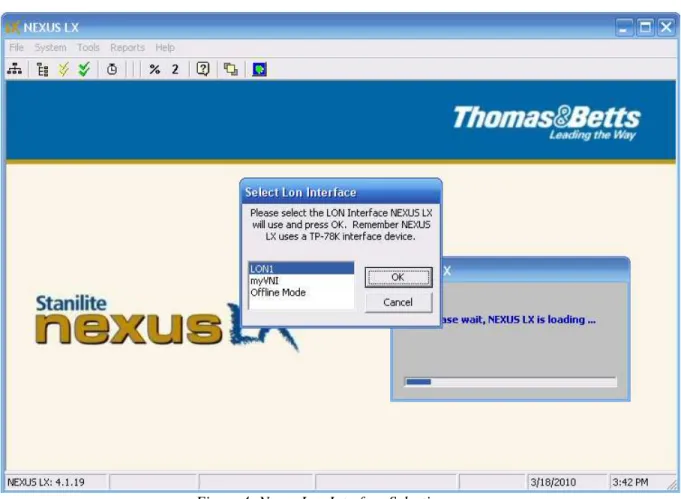 Figure 4: Nexus Lon Interface Selection 