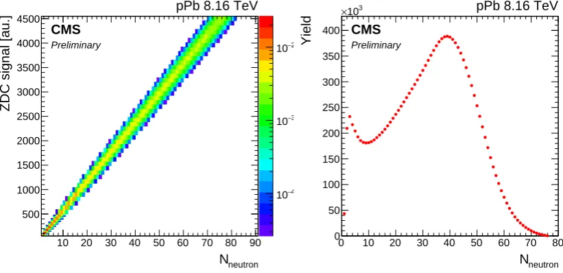 Figure 8. Response matrix (left) and the unfolded neutron multiplicity distribution (right)