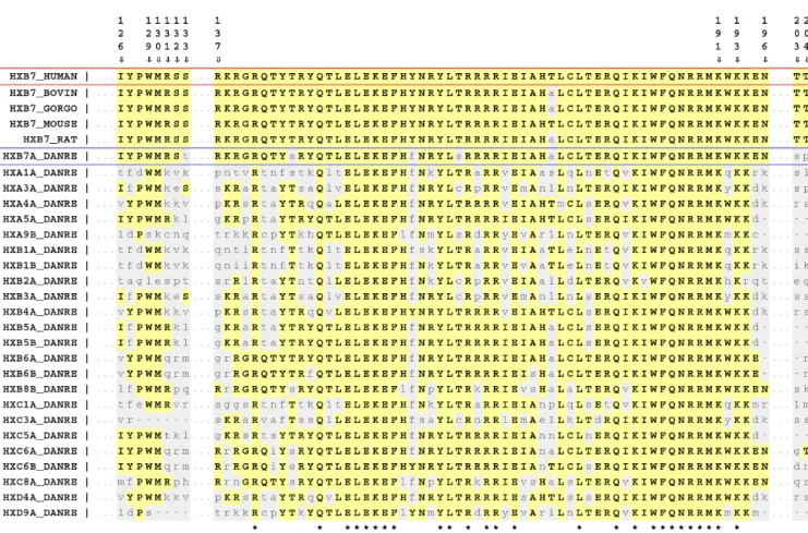Table 2: Functional sites in HXB7_HUMAN