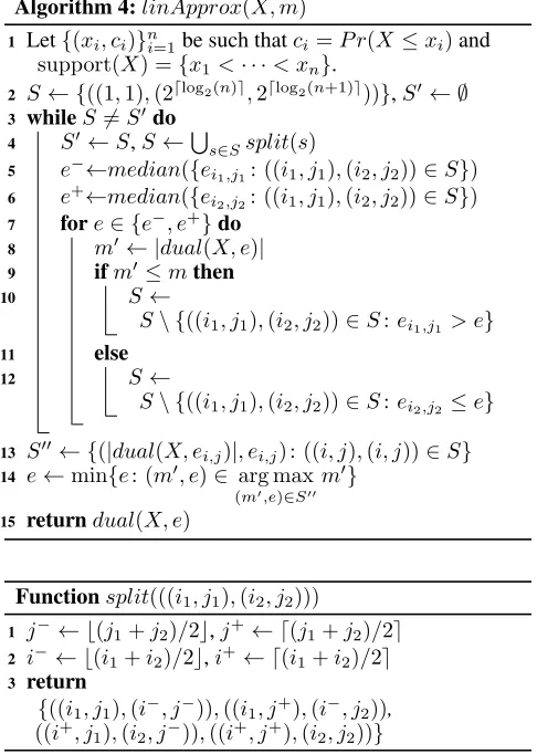 Figure 1 presents a comparison of the run-time performancesof an exact computation and approximated computations with
