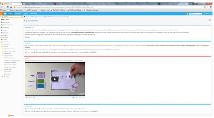 Figure 4.1: illustration of the format in which the instructions and hyperlinks tothe pre-test, interactive video and post-test were presented to the par-ticipants via ItsLearning.(Readable instructions are available in Ap-pendix C, Section C.3)