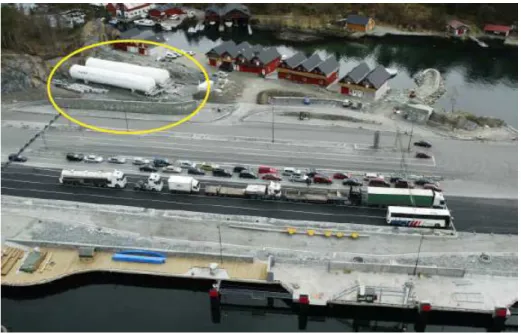Figure 6. The LNG terminal for bunkering purpose at the Halhjem ferry quay 