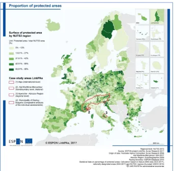 Figure 1. Figure 1. Proportion of protected areas. Source: ESPON LinkPAs, Final Main report, 2018, p