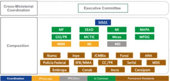 Figure 2 Composition of the executive committee unified (PPCDAm and PPCerrado).  