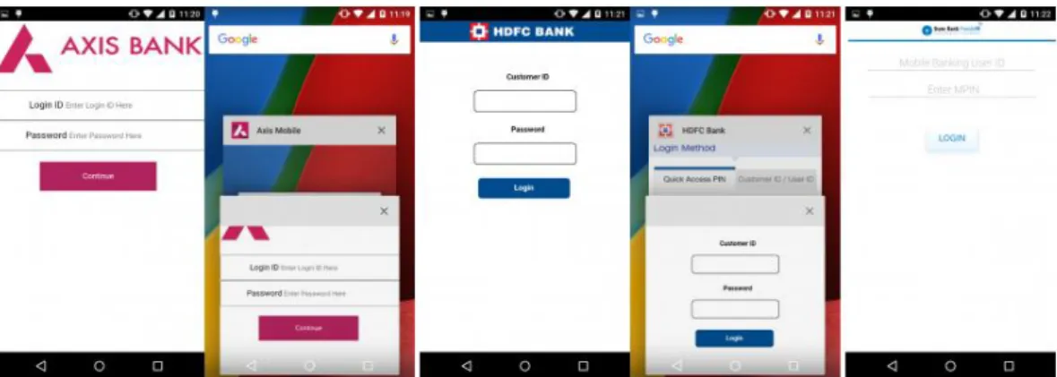 Figure 2: Overlay on banking Apps