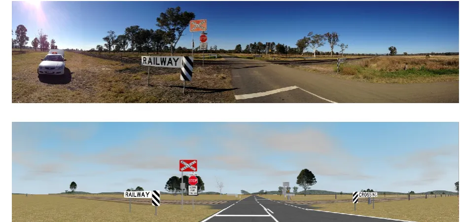 Figure 3 Observation site and simulated geo-specific model 
