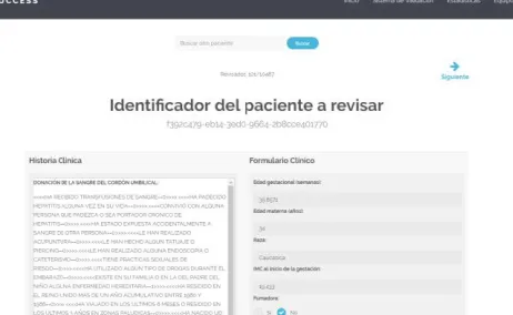 Fig. 2. Screen to check validation of patients from the web application. Nowadays this application is only available in Spanish Language