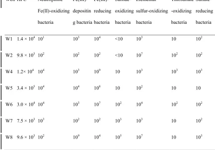 Table 4. Cultivable bacterial numbers of Poona estuary-adjacent shallow groundwater (CFU or cells mL–1)