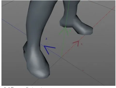 Fig. 8. Affine coordinate system.