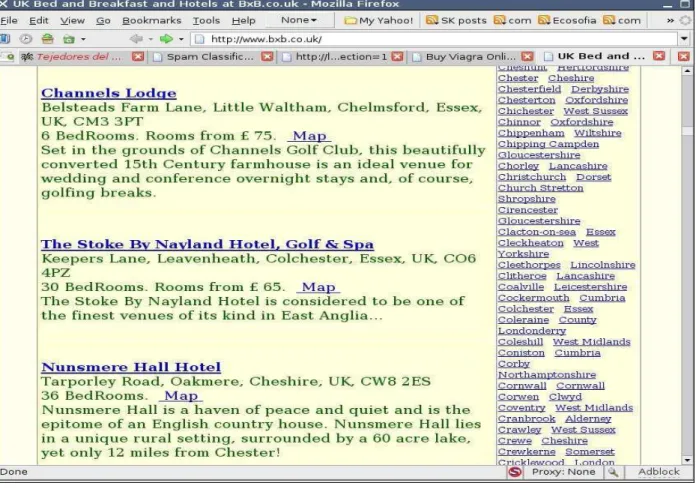 Figure 3 : Content Based Spam Page  [1] 