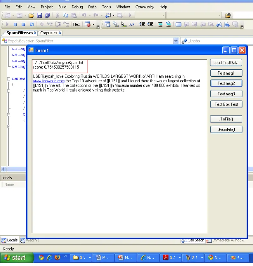 Figure 10 : This shows  the a page which can be suspicious and it can be a spam having  score 0.7