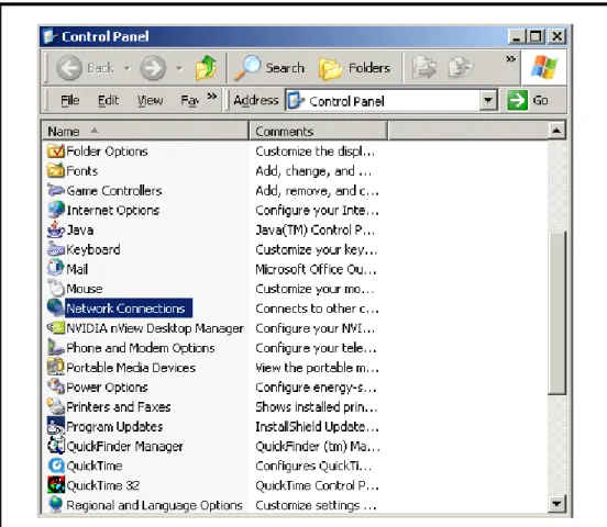 Figure 2.  Control Panel Window