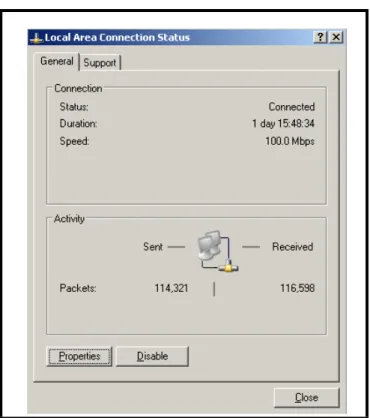 Figure 4.  Local Area Connection Status Window