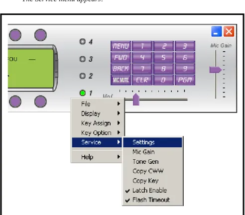 Figure 10.  Service Menu