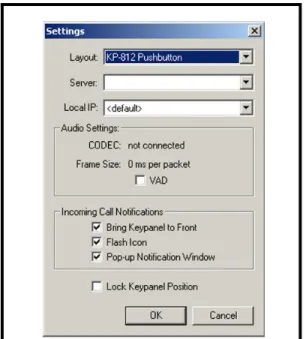 Figure 11.  Settings Window