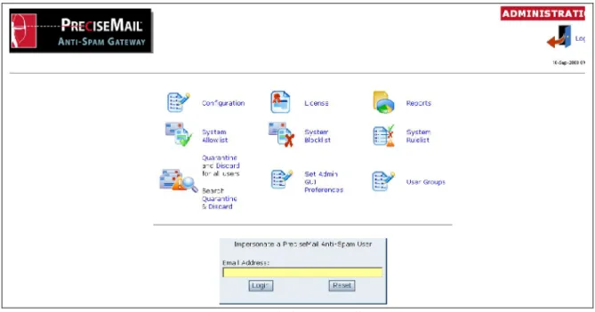 Figure 6 – Administration Start Page