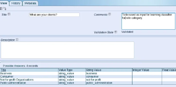 Fig. 4. Question management tool for machine learning  The questionnaire results show the main 