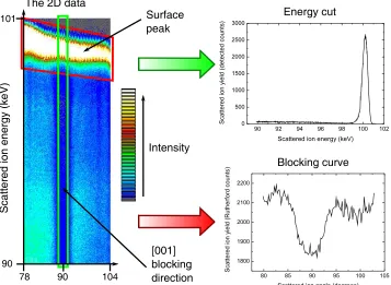 Figure 2.9: A 2D spectrum representative of those collected in MEIS, with a characteristic