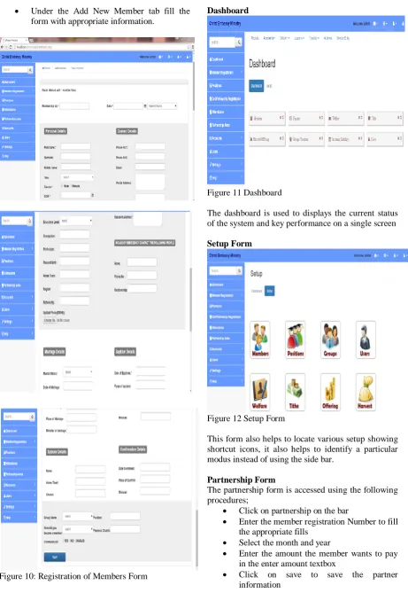 Figure 10: Registration of Members Form  
