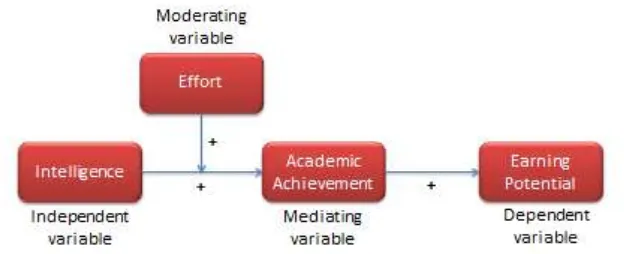 Figure 2.2.  A nomological network of constructs  