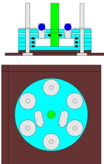 Figure 4.2.1 side and top view of the reaction chamber. 
