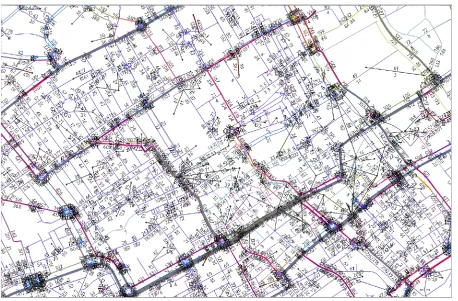 Figure 6.5. Detail of the assignment in The Hague city centre using the parameter settings of experiment 49