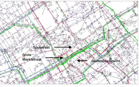 Figure 6.7. Absolute difference between logit and all-or-nothing assignment in The Hague city centre