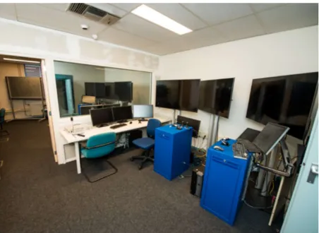 Figure 3. Photo of the tugboat simulator laboratory.  