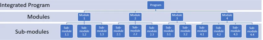 Figure 3. Representation of the team and program structure for the software program design 