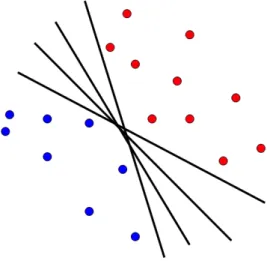 Figure 3.1: The perceptron divide the space using an hyperplane