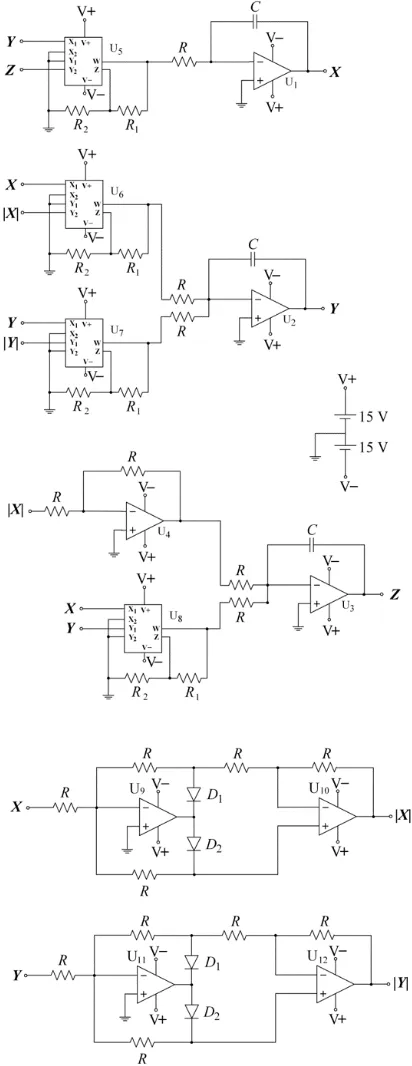Figure 8. Schematic of the circuit emulating system (1).