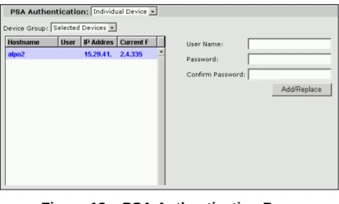 Figure 13 – PSA Authentication Page 