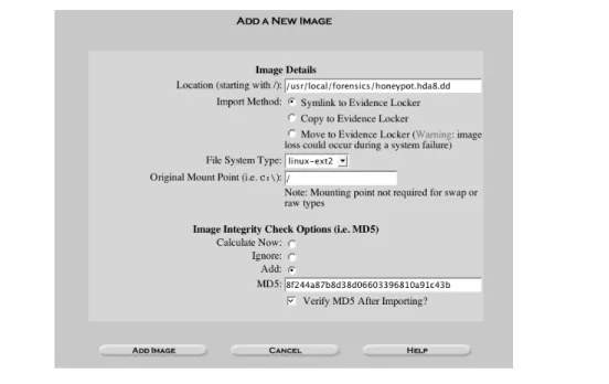 Figure 12-2 How to add an image into Autopsy.