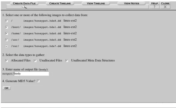 Figure 12-3 How to create a data file for a timeline