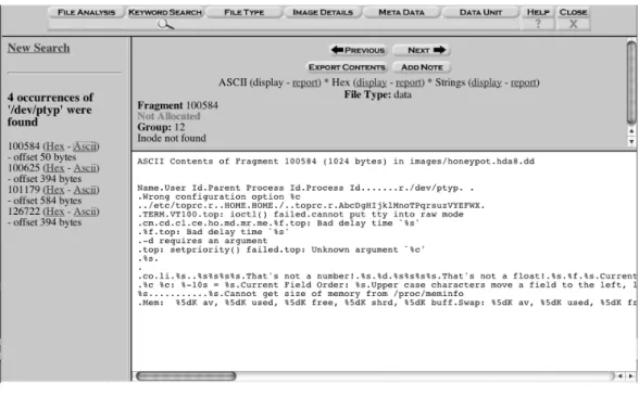 Figure 12-7 The first hit when searching for the  /dev/ptyp  string