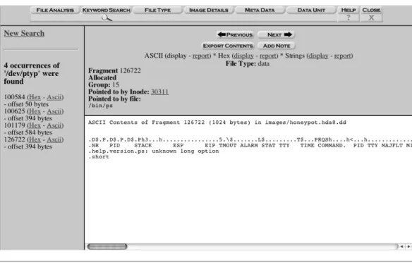 Figure 12-8 The search hit for the  /dev/ptyp  string that was found in  /bin/ps