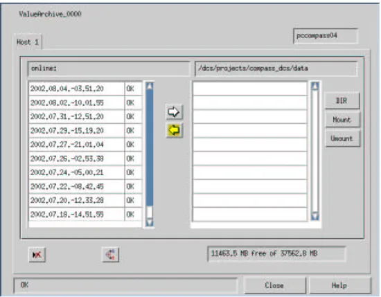 Figure 7: The History Database Activity panel.