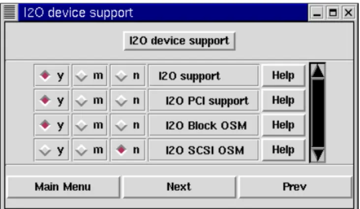 Figure 1-7. Configuring I 2 O Support in the Kernel