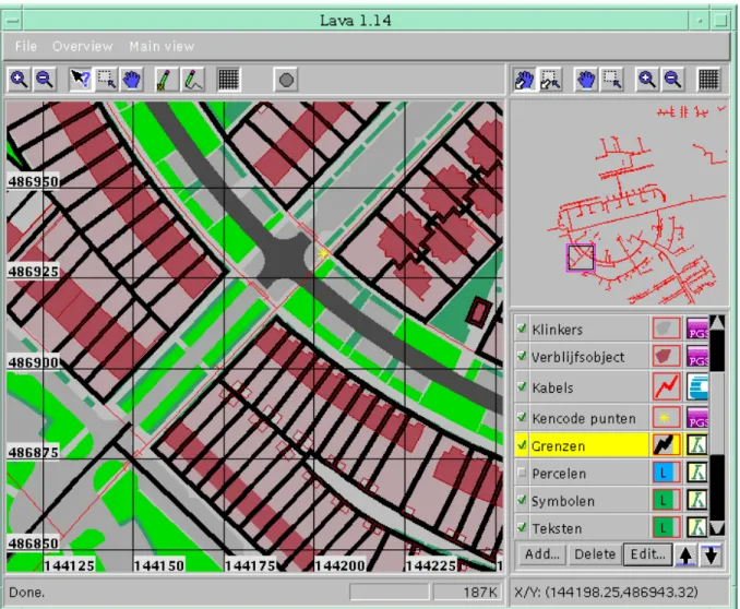 Figure 8: Selected parcel boundaries (source='GEOGR' en quality='T1') in bold black lines
