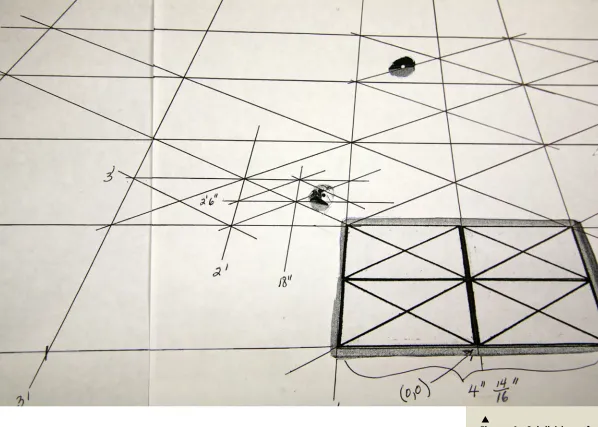 Figure 4: Subdivision of 2'x2' square resulting in evidence contained within 