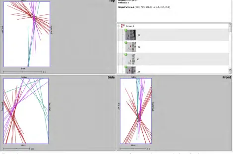 Figure 3: 2D views of the complex cast-off pattern 