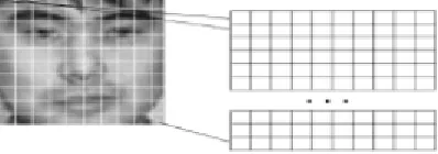 Figure 1:  Representation of a face image by a set of sub block vectors.is divided into M=(l/d) non-overlapping sub blocks with equal size